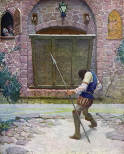 Illustratie voor De Zwarte Pijl van Robert Louis Stevenson door Newell Convers Wyeth